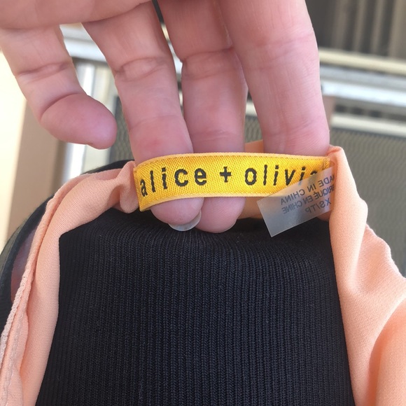 Beautiful Alice & Olivia Flowing Blouse with Lining Underneath Size XS/TP - Picture 12 of 17